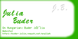 julia buder business card